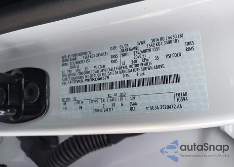 2024 Ford F-150 Stx from USA, damaged, VIN 1FTEW2LP9RKD06575